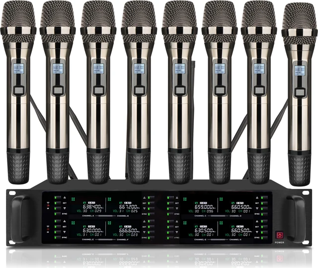 Eight-Channel Wireless Handheld Microphone System